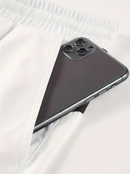 2025 թվականի նոր սպորտային հավաքածու տղամարդկանց համար՝ գարնանային և աշնանային, նորաձև, տպագիր բաճկոն, 100% պոլիեսթեր, փափուկ գործվածք, լվացքի մեքենայով լվացվող, սպորտային ազատ վազքի համազգեստի 2 հատանոց հավաքածու, դեռահասների համար