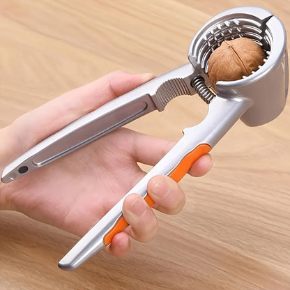 Versatile Aluminum Nutcracker - Easy Walnut & Dried Fruit Opener, Kitchen Gadget for Home and Restaurant Use