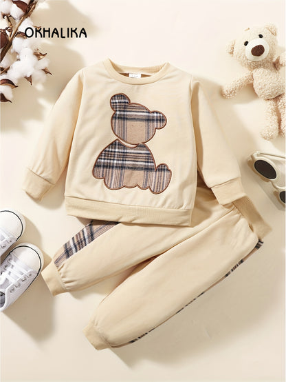 Toddler Baby Boy Clothes Outdoor Set Long Sleeve Sweatshirt Top Casual Pants Fall Winter Outfit Sweatsuit - ayq