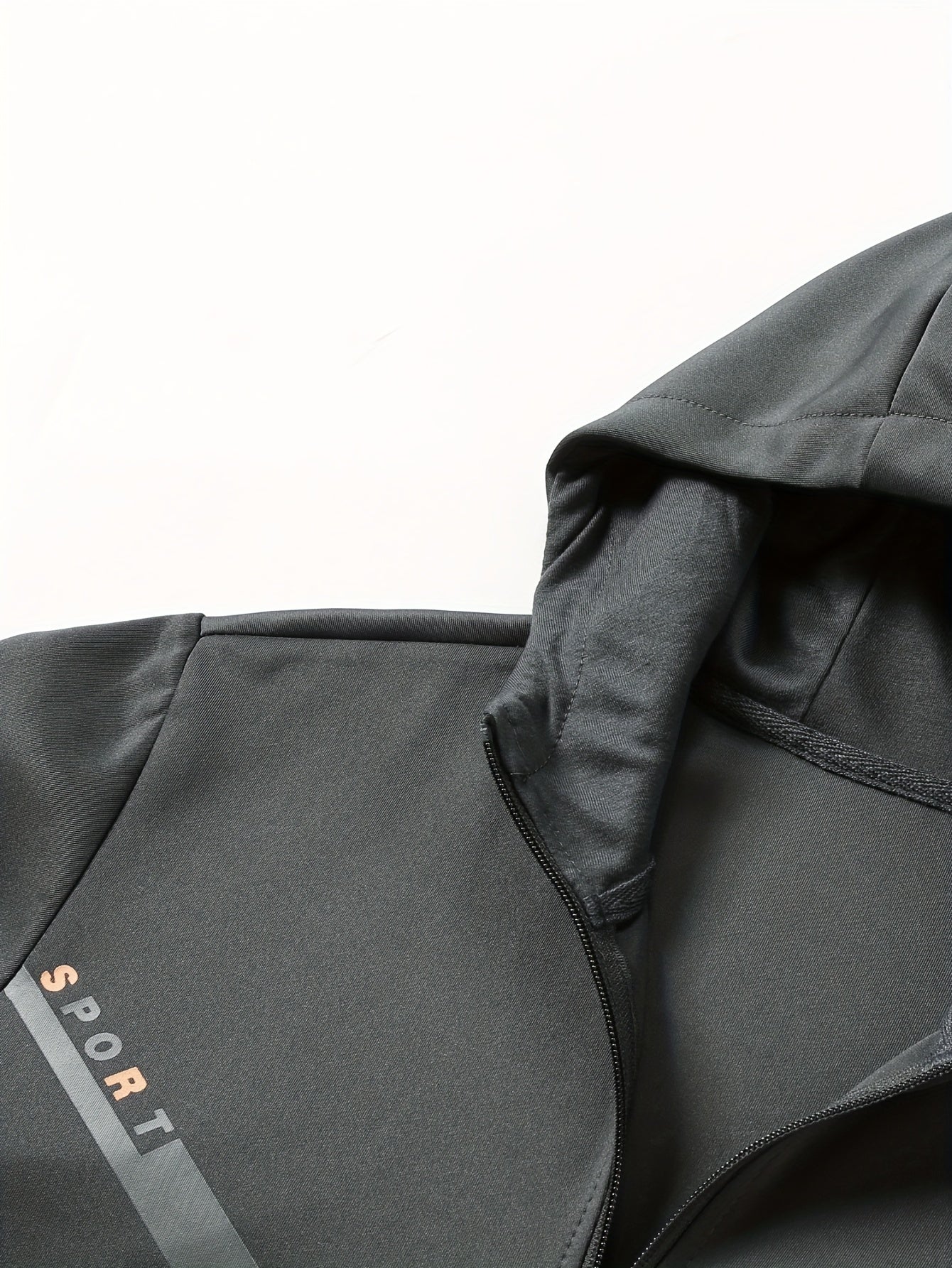 Տղամարդկանց առօրյա սպորտային հագուստի հավաքածու. Բարձրորակ գլխարկով սվիտեր և մարզաշապիկ վազքի, ֆիթնեսի և տնային հագուստի համար - Գարուն/աշուն երկկտոր հագուստ