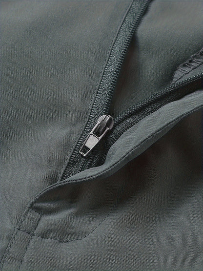 Men's Convertible Hiking Pants - Durable, Zip-Off Cargo Trousers for Fishing & Running, Casual Outdoor Wear with Pockets - ayq