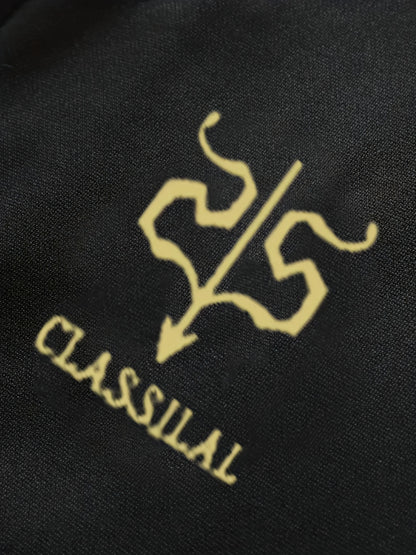 Տղամարդու մուգ կապույտ "Shan Yes" տպագրությամբ սպորտային հագուստ - ճարմանդով բաճկոն և գրպաններով մարզական տաբատ, ստանդարտ ֆիթ, գարնան և աշնան համար, հարմարավետ հանգստի հագուստ, հանգստի բաճկոն | սպորտային բաճկոն | ճարմանդով փակում, անհրաժեշտ բաճկոն