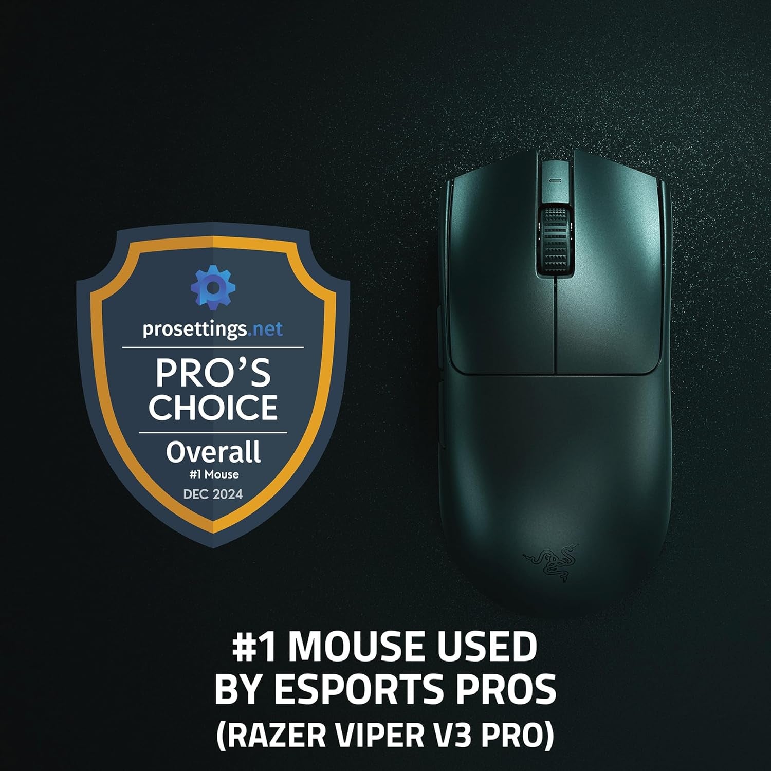 Razer Viper V3 Pro Wireless Esports Gaming Mouse: Symmetrical - 54G Lightweight - 8K Polling - 35K DPI Optical Sensor - Gen3 Optical Switches - 8 Programmable Buttons - 95 Hr Battery - Black