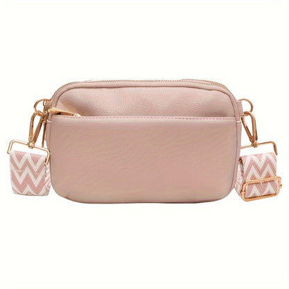Mini Crossbody Bag for Women, Wide Strap Square Wallet, Stylish Shoulder Bag. - Ayq
