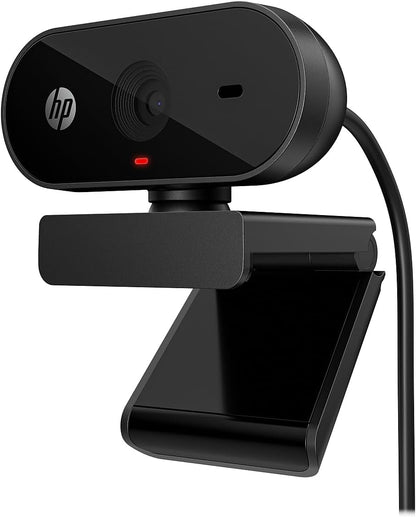 HP 320 FHD Webcam - USB-A Computer Camera with Mic & Privacy Cover - for Desktop, Laptop, & Chromebook - 1080P Resolution W/Wide FOV - Zoom & Teams Compatible - Clip Mount, Tripod Support, & Swivel