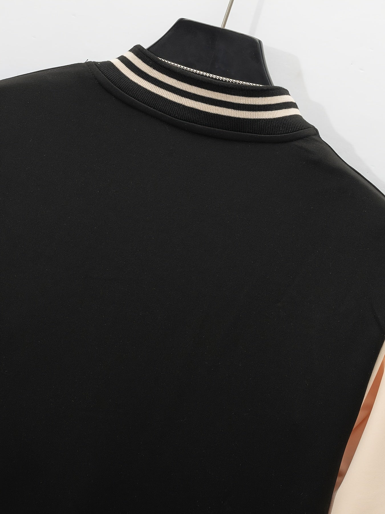 Տղամարդու ամենօրյա բեյսբոլի բաճկոնի և տաբատի հավաքածու - գունային բլոկ, պոլիեսթեր, կոճակներով և գոտու դետալներով՝ գարնանային/աշնանային համար