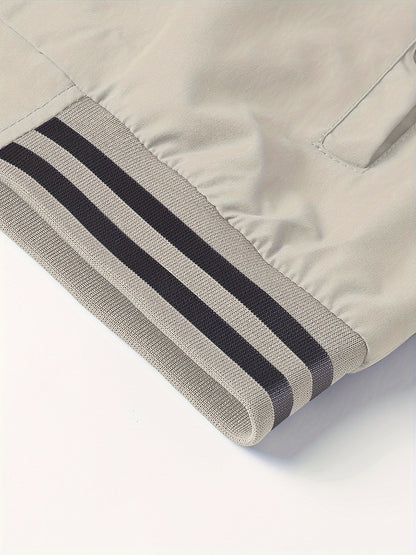 Տղամարդու երկար թևքով, կանգնող օձիքով, կայծակաճարմանդով սպորտային բաճկոն՝ կոնտրաստային զարդանախշով, տղամարդկանց գարուն-աշնանային վերնազգեստ, որպես նվեր