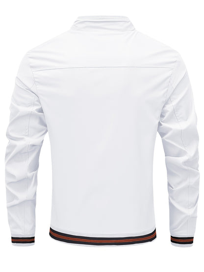 Տղամարդու երկար թևքով, կանգնող օձիքով, կայծակաճարմանդով սպորտային բաճկոն՝ կոնտրաստային զարդանախշով, տղամարդկանց գարուն-աշնանային վերնազգեստ, որպես նվեր