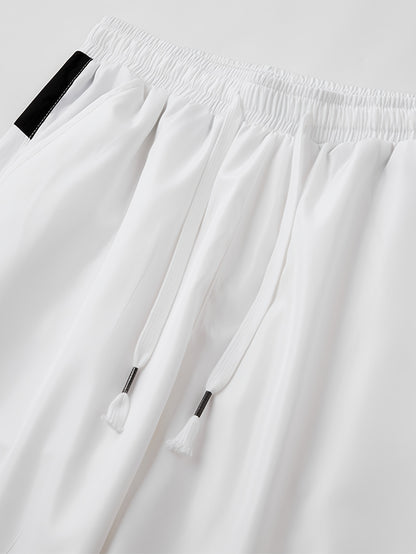 2025 թվականի նոր սպորտային հավաքածու տղամարդկանց համար՝ գարնանային և աշնանային, նորաձև, տպագիր բաճկոն, 100% պոլիեսթեր, փափուկ գործվածք, լվացքի մեքենայով լվացվող, սպորտային ազատ վազքի համազգեստի 2 հատանոց հավաքածու, դեռահասների համար