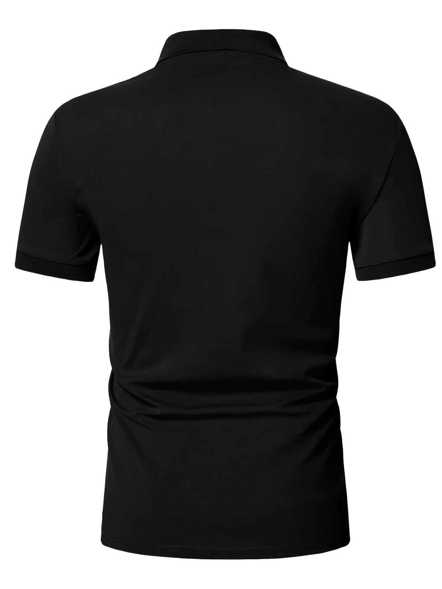 Տղամարդու առօրյա, ձգվող, միագույն, կայծակաճարմանդով և կոճղակապով գոլֆի վերնաշապիկ, ամառային, տղամարդու, փողոցային հագուստ