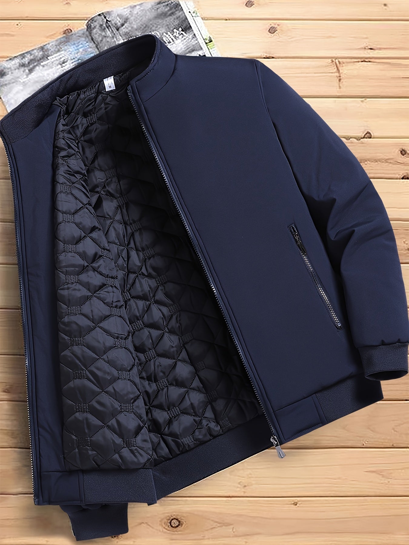 Men's Polyester Fleece Jacket - Basic 100% Polyester Stand Collar Zippered Sweatshirt - Non-Stretch, Solid Color Golf & Casual Outdoor Jacket - Spring/Fall All-Purpose Regular Fit Hiking, Camping, Streetwear & Indoor Use