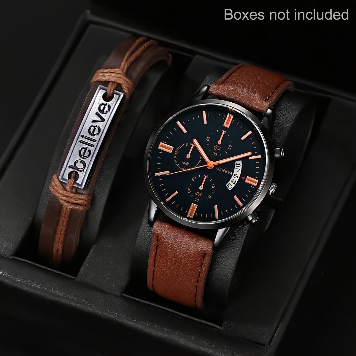 Men'S Basic Round Dial Quartz Watch with Bracelet