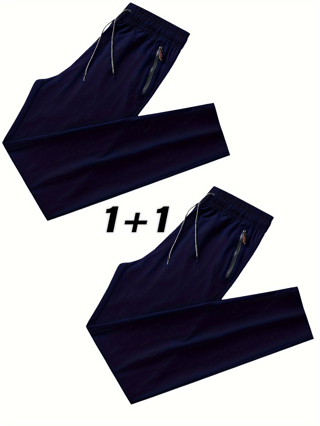 2pcs Men's Casual Pants, Fashion Trend Ultra-light Breathable Long Pants, Quick Dry Fabric Sports Pants