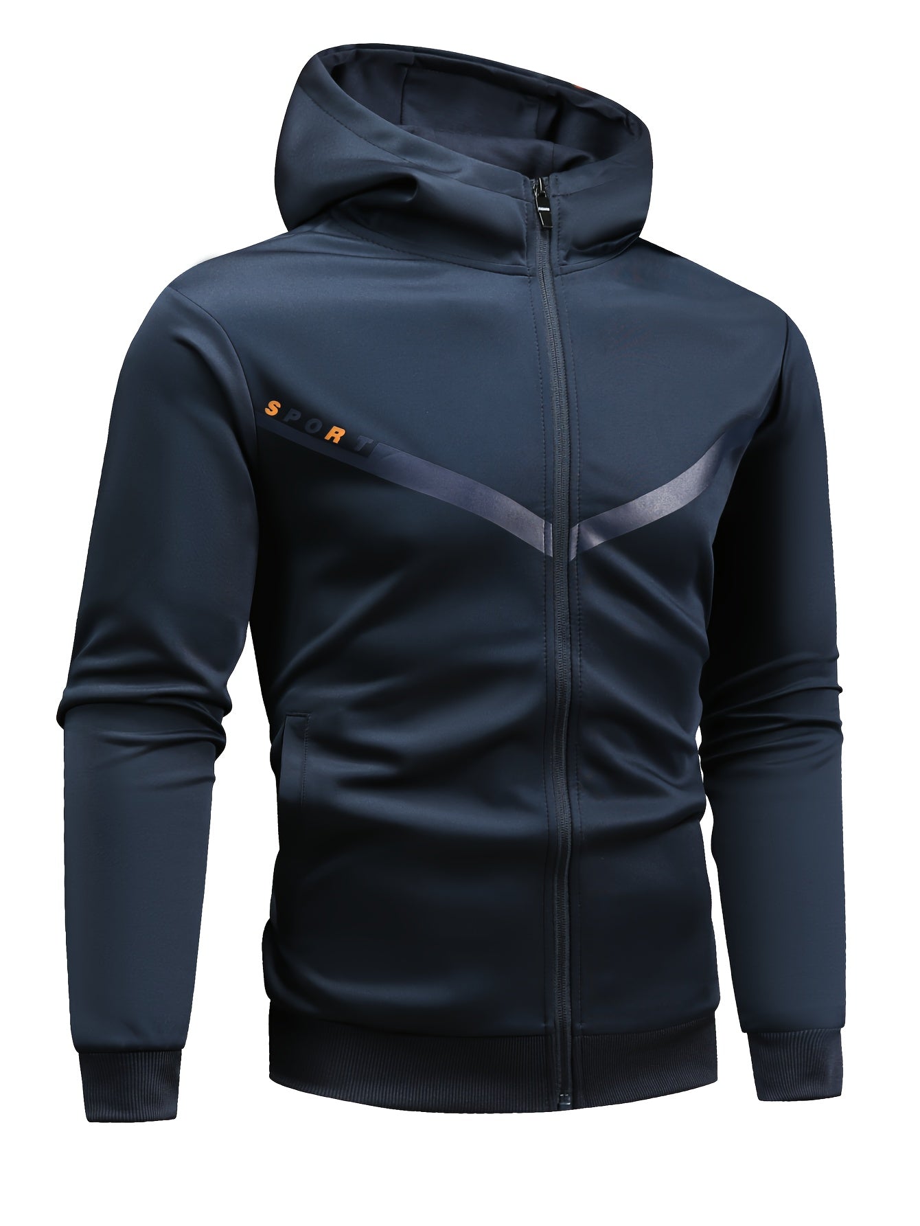 Տղամարդկանց առօրյա սպորտային հագուստի հավաքածու. Բարձրորակ գլխարկով սվիտեր և մարզաշապիկ վազքի, ֆիթնեսի և տնային հագուստի համար - Գարուն/աշուն երկկտոր հագուստ