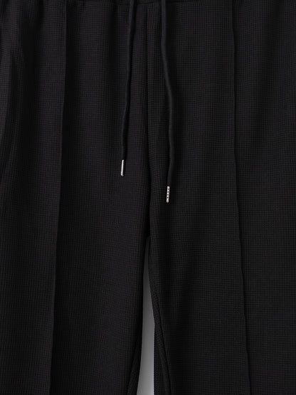 Տղամարդու սպորտային գունային բլոկով կայծակաճարմանդով բաճկոնի և վազքի տաբատի հավաքածու - պոլիեսթերի խառնուրդ, իդեալական է գարնան/աշնան համար