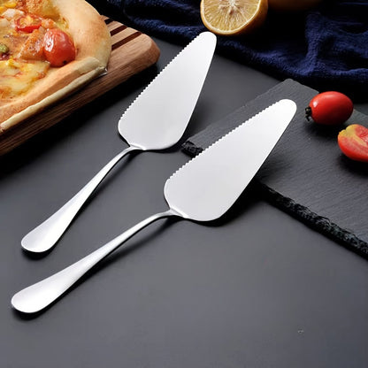1pc Stainless Steel Cake & Pizza Server - Triangle Shovel for Desserts, Baking, Tiramisu Slicing, Durable Kitchen Tool, Non-Electric, Food Supply Equipment, Ideal for Home Baking / Professional Chefs / Culinary Enthusiasts