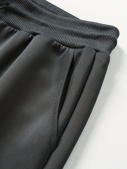 Տղամարդկանց առօրյա սպորտային հագուստի հավաքածու. Բարձրորակ գլխարկով սվիտեր և մարզաշապիկ վազքի, ֆիթնեսի և տնային հագուստի համար - Գարուն/աշուն երկկտոր հագուստ