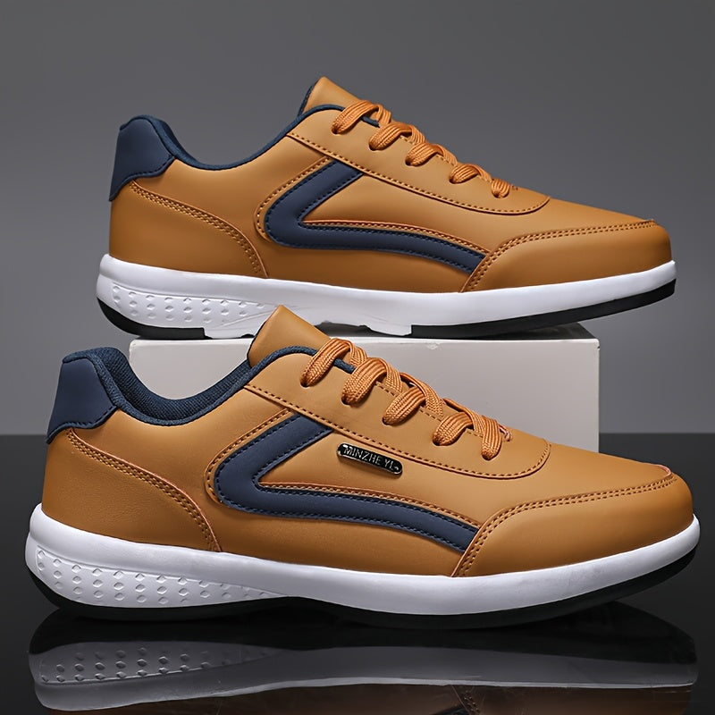 Men'S Classic British Style Casual Business Shoes - All-Season Solid  Geometric Pattern, Low Top Lace-Up, Round Toe, Faux Upper, Fabric Inner, EVA TPR Sole, Comfortable Minimalist Design for Daily  Outdoor Use, Everyday Com