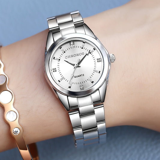 CHRONOS կանացի նորաձև քվարցային ժամացույցը ունի չժանգոտվող պողպատե ժապավեն, որը կատարյալ է գործնական նրբագեղության և նրբագեղության համար: Այս նրբագեղ և կոմպակտ բացօթյա սպորտային ժամացույցը իդեալական է ամենօրյա կրելու և զբոսանքների համար, դարձնելով այն...