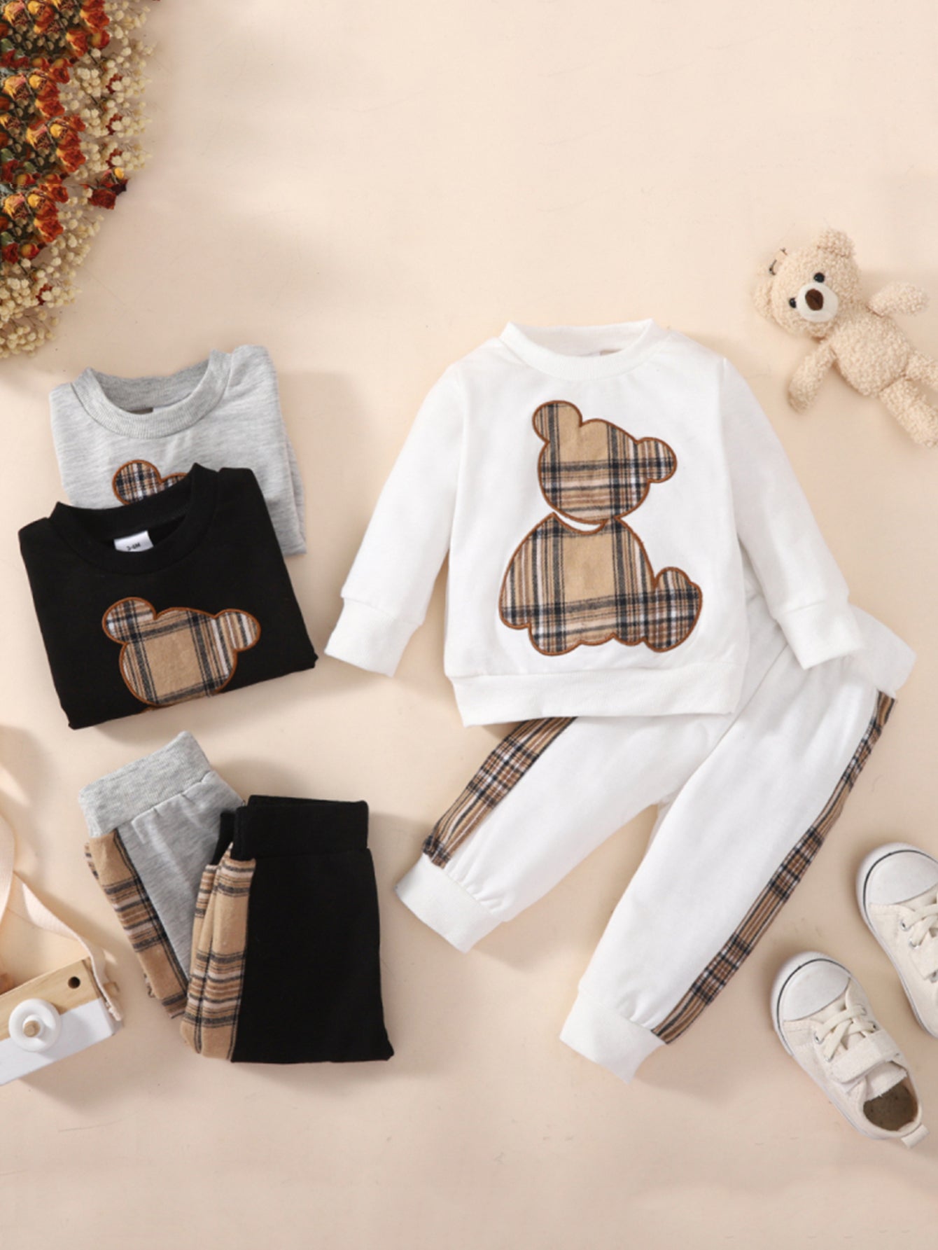 Toddler Baby Boy Clothes Outdoor Set Long Sleeve Sweatshirt Top Casual Pants Fall Winter Outfit Sweatsuit - ayq