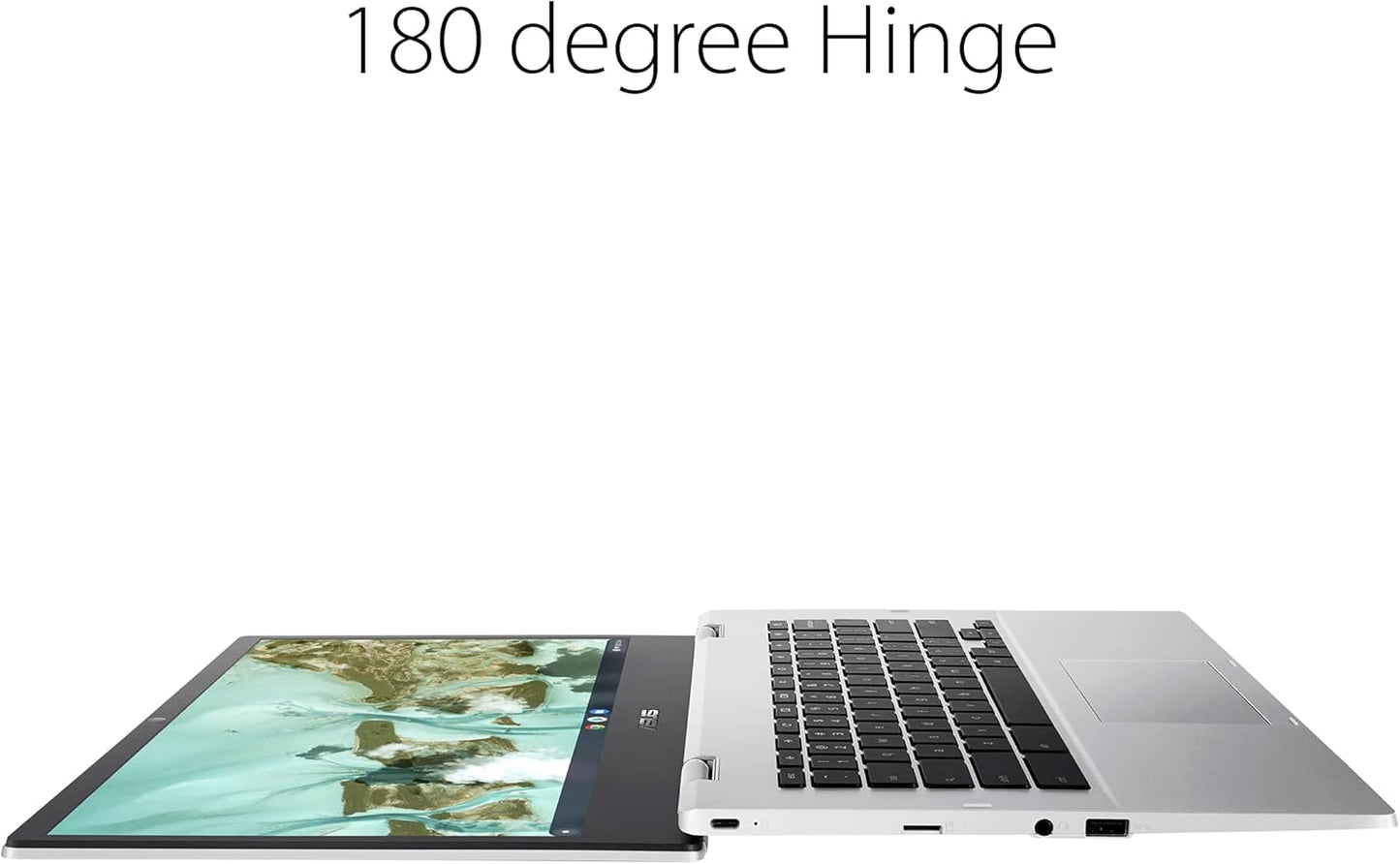 ASUS Chromebook CX1, 14" FHD, Intel® Celeron N4500 Processor, 64GB Storage, 4GB RAM, Chromeos, Transparent Silver, CX1400CKA-AS44F