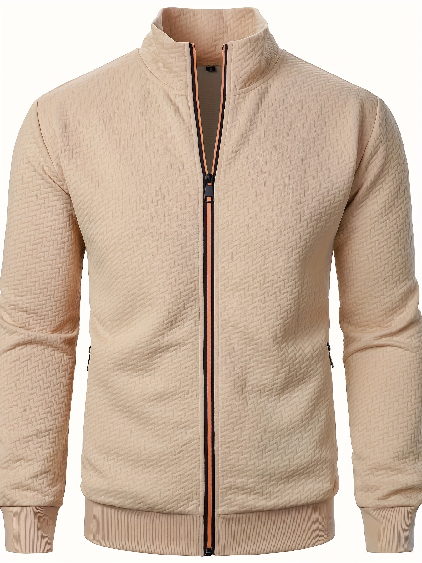 Տղամարդու առօրյա կայծակաճարմանդով ժակարդե բաճկոն, նորաձև, կանգնած օձիքով վերարկու՝ գարնանային, աշնանային և ձմեռային համար, վերնաշապիկ՝ վերնաշապիկով