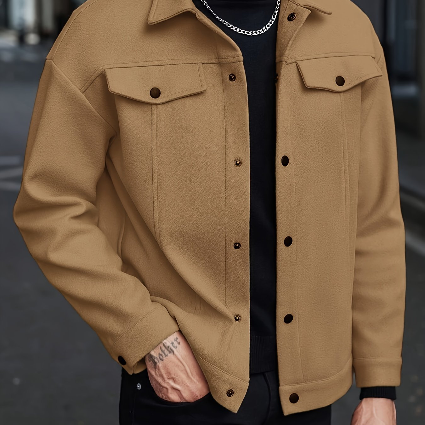 Տղամարդու եվրոպական ոճի առօրյա բաճկոն - օձիքով կոճակներով վերարկու, բեժ/շագանակագույն/բորդո/դեղնագույն, լվացքի մեքենայով լվացվող բլեյզեր՝ գարուն/աշուն, անհատական ​​չափսերով (ոչ) - բազմակողմանի վերնազգեստ առօրյա և պաշտոնական միջոցառումների համար