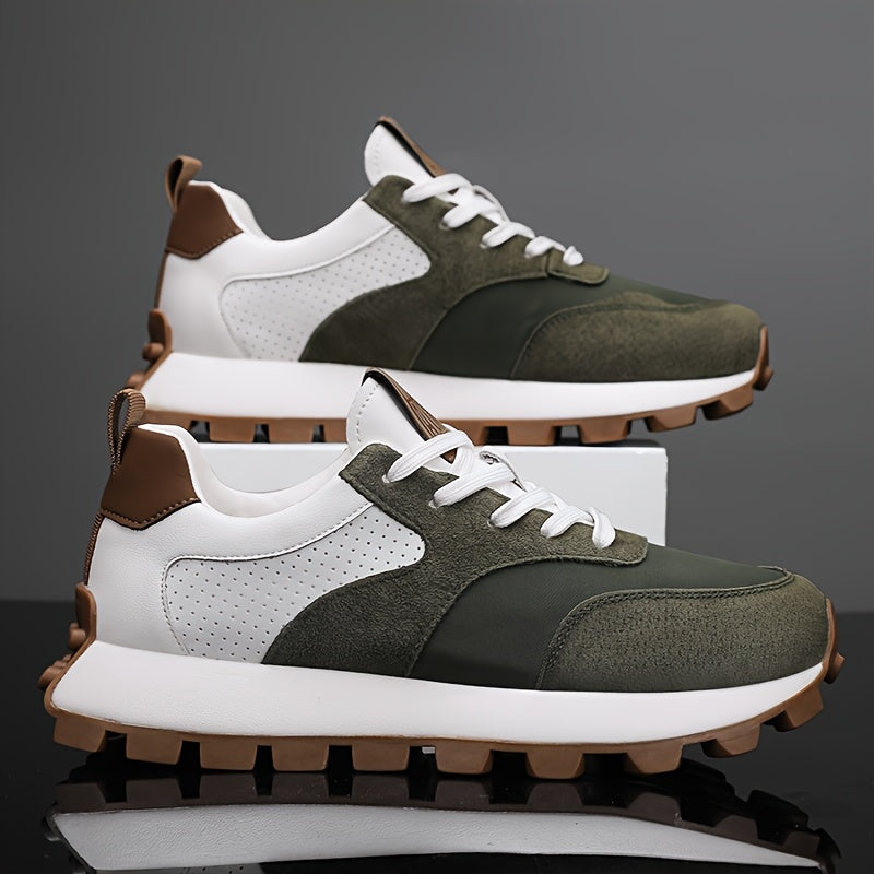 2025 թվականի գարնանային տղամարդկանց շնչող ցածրակրունկ սպորտային կոշիկներ - Հաստեցված, փափուկ ռետինե ներբան, տղամարդկանց նոր շնչող ցանցե հարթակով կոշիկներ՝ հասակը մեծացնող սպորտային կոշիկներով