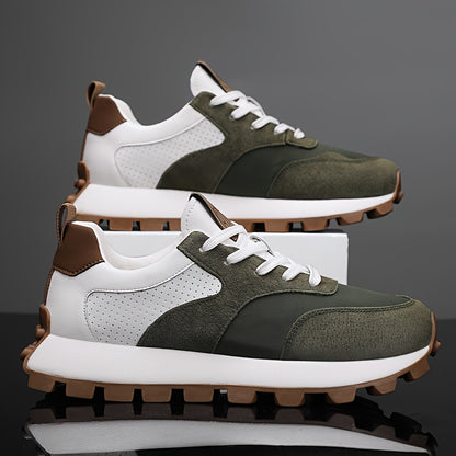 2025 թվականի գարնանային տղամարդկանց շնչող ցածրակրունկ սպորտային կոշիկներ - Հաստեցված, փափուկ ռետինե ներբան, տղամարդկանց նոր շնչող ցանցե հարթակով կոշիկներ՝ հասակը մեծացնող սպորտային կոշիկներով