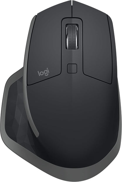 Logitech MX Master 2S Wireless Mouse - Hyper-Fast Scrolling, Ergonomic, Rechargeable, Control 3 Computers, Graphite