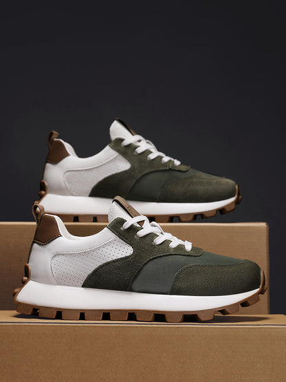 2025 թվականի գարնանային տղամարդկանց շնչող ցածրակրունկ սպորտային կոշիկներ - Հաստեցված, փափուկ ռետինե ներբան, տղամարդկանց նոր շնչող ցանցե հարթակով կոշիկներ՝ հասակը մեծացնող սպորտային կոշիկներով