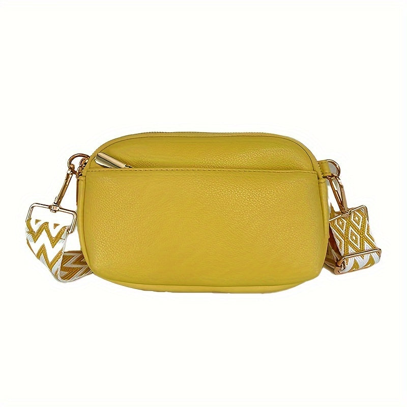 Mini Crossbody Bag for Women, Wide Strap Square Wallet, Stylish Shoulder Bag. - Ayq