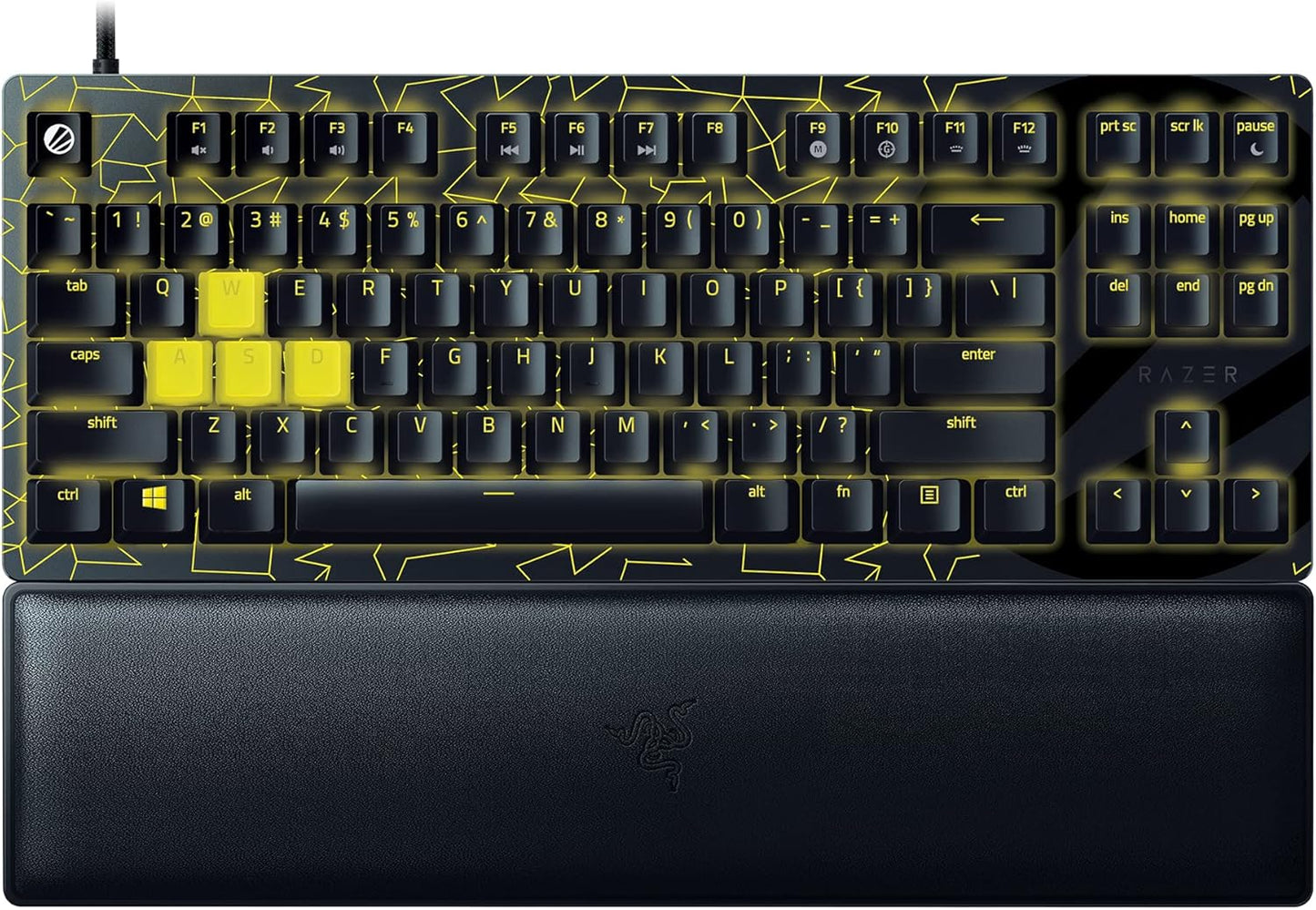 Razer Huntsman V2 Optical Gaming Keyboard: Linear Optical Switches - 8000Hz Polling Rate - Doubleshot PBT Keycaps - Dedicated Media Keys & Dial - Ergonomic Wrist Rest - Snap Tap