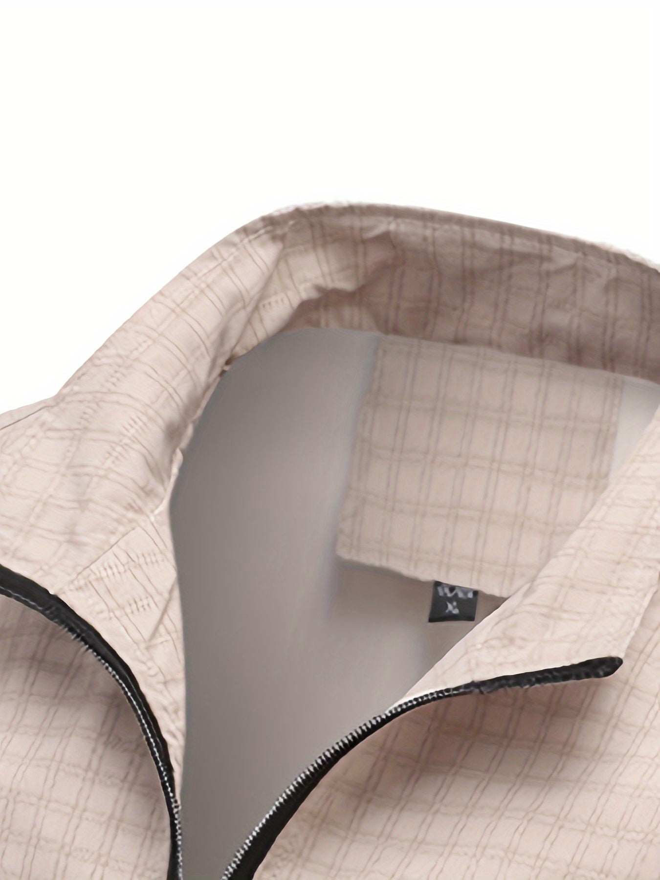 Տղամարդու առօրյա բացօթյա բաճկոն - Գարուն/աշուն փափուկ բաճկոն՝ վանդակավոր նախշերով, երկար թևքերով և կայծակաճարմանդով փակմամբ