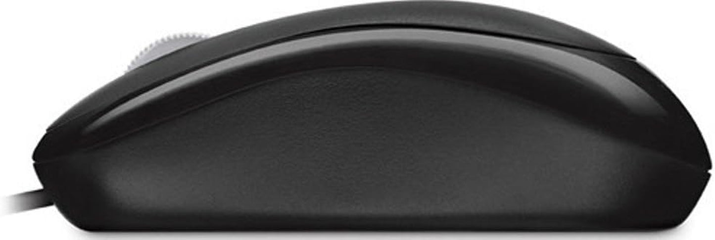 Microsoft Basic Optical Mouse for Business - Black. Comfortable, Wired, USB Mouse for Pc/Laptop/Desktop, with Fast Scroll Wheel, Works with Mac/Windows Computers