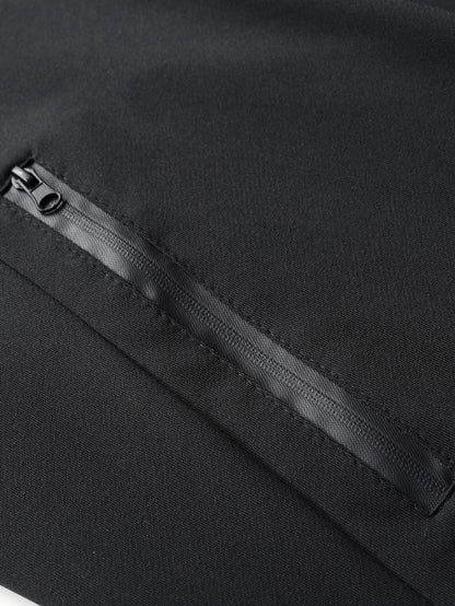 Տղամարդու AK տառերով տպագրությամբ երկար թևքերով վերնաշապիկ՝ կայծակաճարմանդով և երկար տաբատով, երկկտոր հավաքածու, թեթևակի ձգվող հարմարավետ հագուստ գարնան և աշնան համար