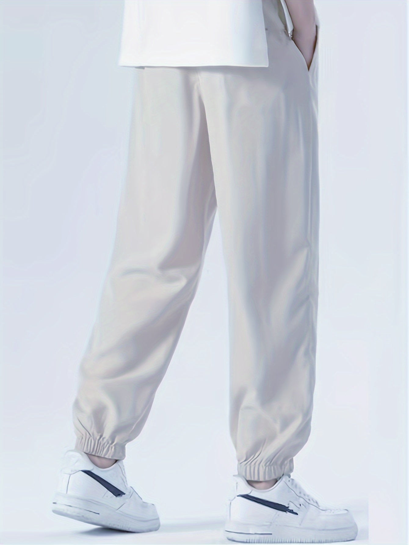 Տղամարդկանց պատահական պարաններով ջոջեր, 100% պոլիեսթեր չձգվող գործվածք, այբուբենի տպագրությամբ դետալներով սովորական տաբատ, 100% պոլիեսթեր, նորաձև աշխատանքային հագուստ