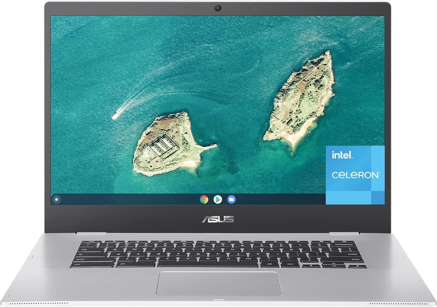 ASUS Chromebook CX1, 14" FHD, Intel® Celeron N4500 Processor, 64GB Storage, 4GB RAM, Chromeos, Transparent Silver, CX1400CKA-AS44F