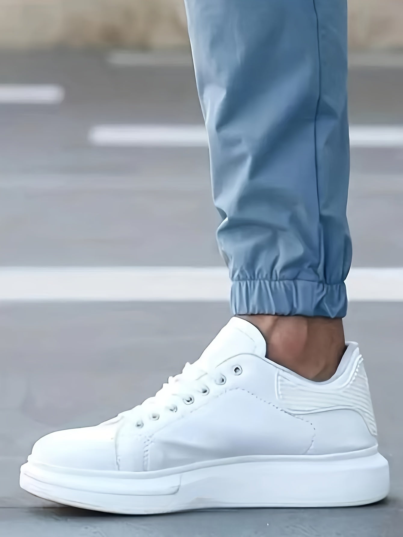 Տղամարդկանց պատահական պարաններով ջոջեր, 100% պոլիեսթեր չձգվող գործվածք, այբուբենի տպագրությամբ դետալներով սովորական տաբատ, 100% պոլիեսթեր, նորաձև աշխատանքային հագուստ