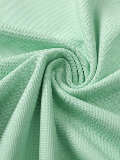 Տղամարդկանց սովորական գոլֆի վերնաշապիկ, 100% պոլիեսթեր տրիկոտաժե գործվածք, երկրաչափական նախշով, կոճակով օձիք, սովորական պիտույք, ամառային կարճ թև վերնաշապիկ՝ մուգ կապույտ, բաց կանաչ, խակի, սև