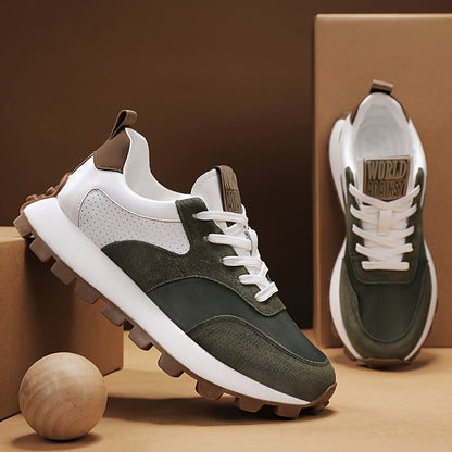 2025 թվականի գարնանային տղամարդկանց շնչող ցածրակրունկ սպորտային կոշիկներ - Հաստեցված, փափուկ ռետինե ներբան, տղամարդկանց նոր շնչող ցանցե հարթակով կոշիկներ՝ հասակը մեծացնող սպորտային կոշիկներով