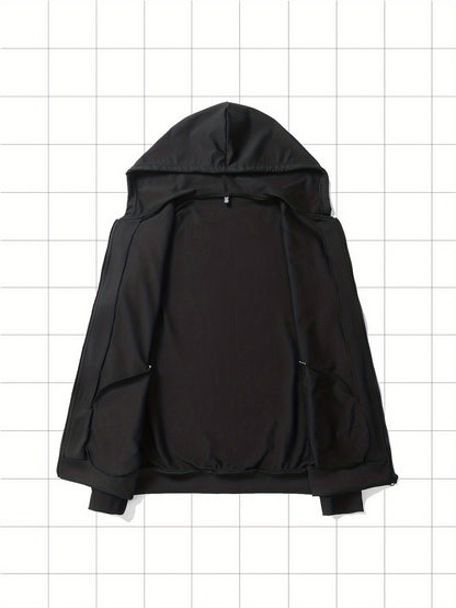 Դասական տղամարդու մարզական 2 հատանոց մարզահագուստի հավաքածու՝ լիարժեք կայծակաճարմանդով, երկար թևքերով վերնաշապիկով և վազքի տաբատով, մարզասրահի, մարզումների և վազքի համար