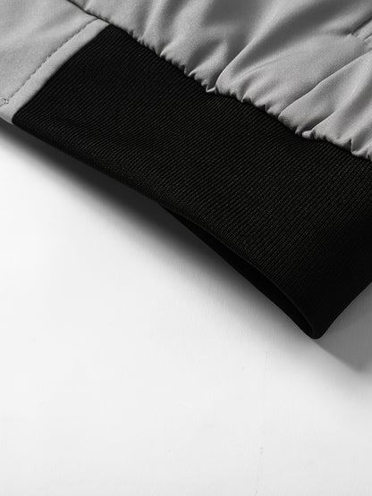 Տղամարդու առօրյա աշխատանքային բաճկոնի և տաբատի հավաքածու, միագույն, երկար թևքերով, սովորական չափսի, գրպաններով, գարնան/աշնան համար, առօրյա հագուստ, առօրյա հագուստ|Առօրյա ոճ|Միագույն բաճկոն