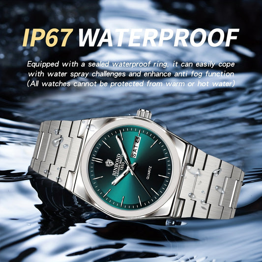 BINBOND Luxury Watch for Woman Ladies Elegant Quartz Watch Luminous Date Week Stainless Steel Women's Watches Clock