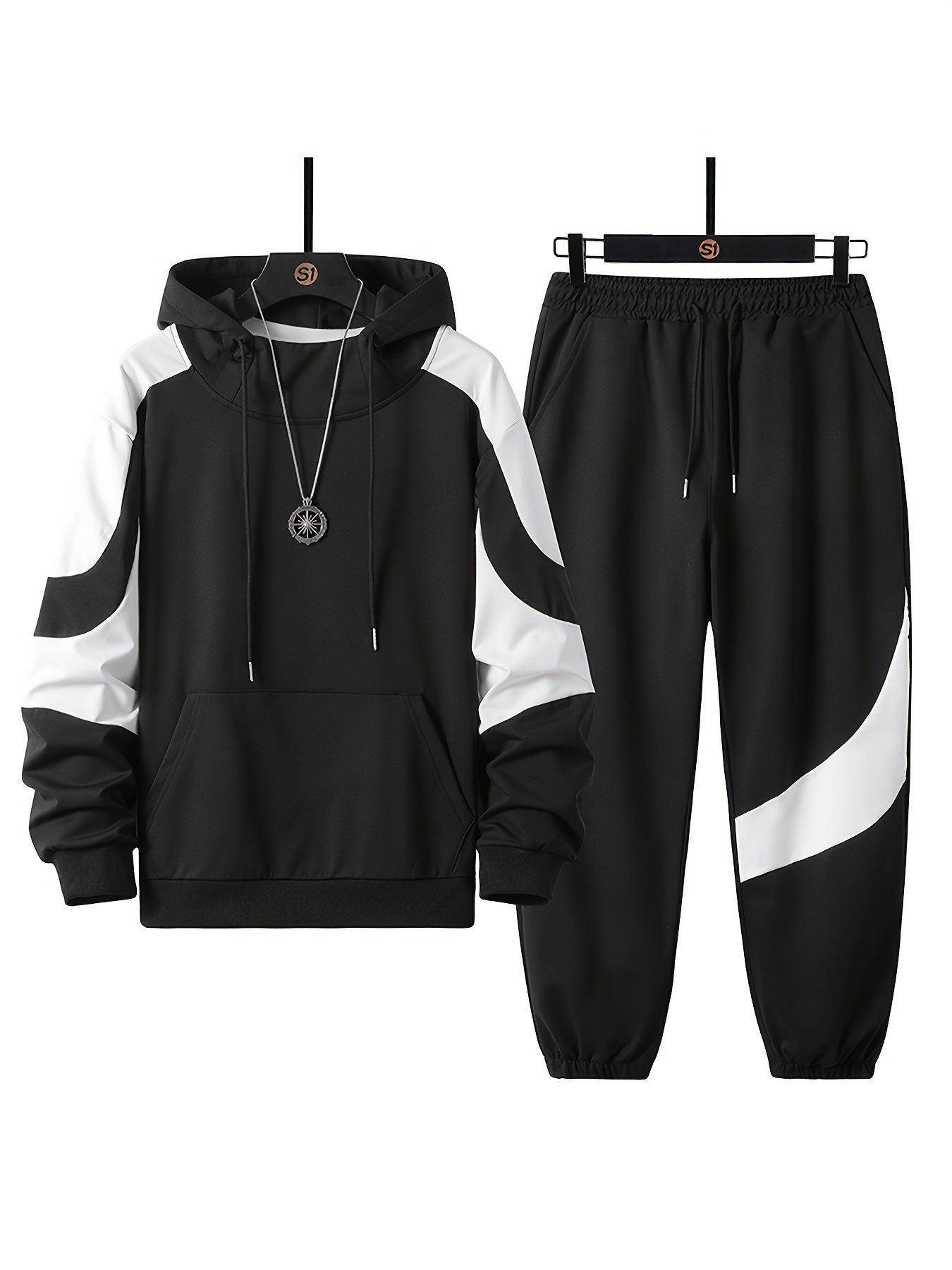 Տղամարդկանց գլխարկով սվիտերի հավաքածու - 2024 թվականի նոր աշնանային առօրյա սպորտային երկար թևքերով հագուստ տղամարդկանց համար