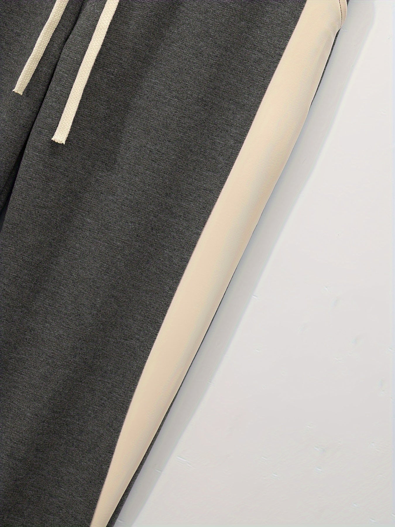 Տղամարդու ամենօրյա բեյսբոլի բաճկոնի և տաբատի հավաքածու - գունային բլոկ, պոլիեսթեր, կոճակներով և գոտու դետալներով՝ գարնանային/աշնանային համար