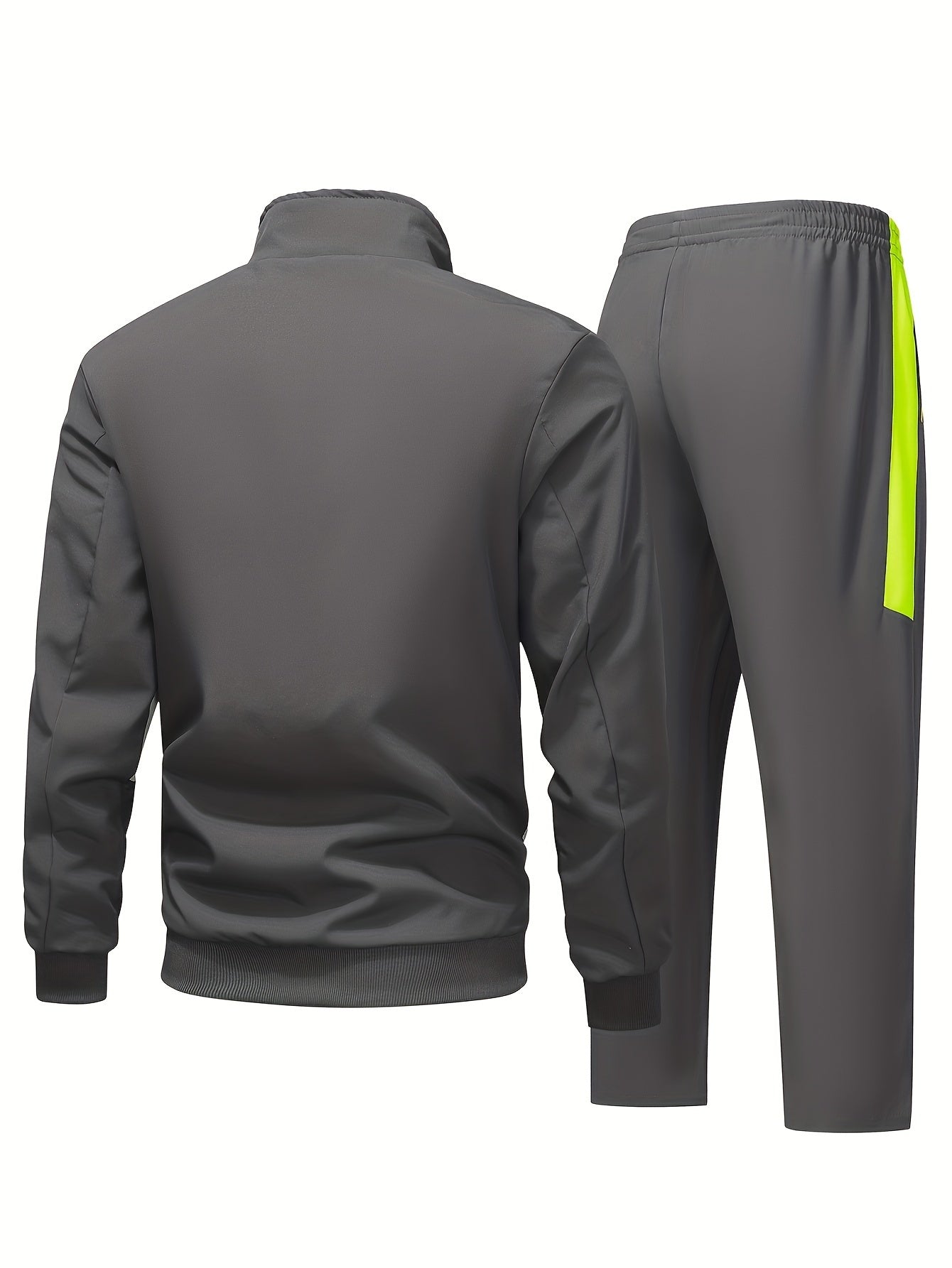 Comfortable Men's Casual Patchwork Sport Suit Jacket and Trousers Tracksuit, Streetwear Set, Casual Sportswear, Sporty Look, Stylish Tracksuit, Quality Stitching, Comfortable Fabric, Twopiece Suit, Matching Outfit, Urban Styl