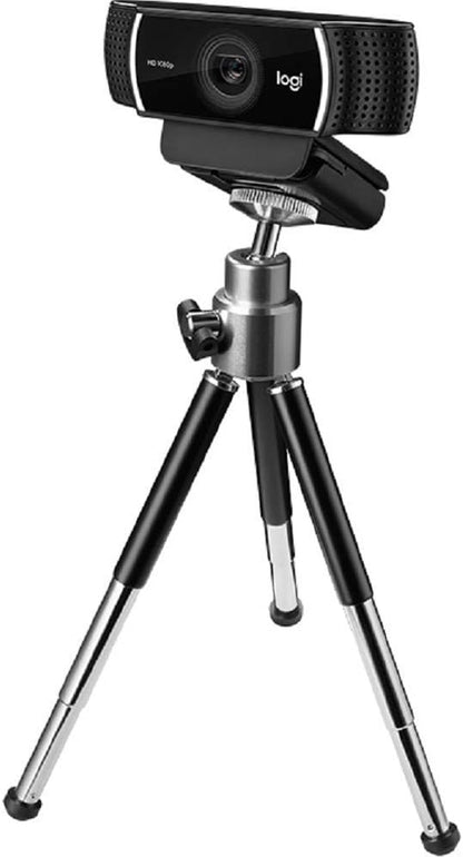 Logitech HD C922 Pro Webcam, 1080P Camera for Streaming Gaming Sessions, Background Replacement, Tripod Included