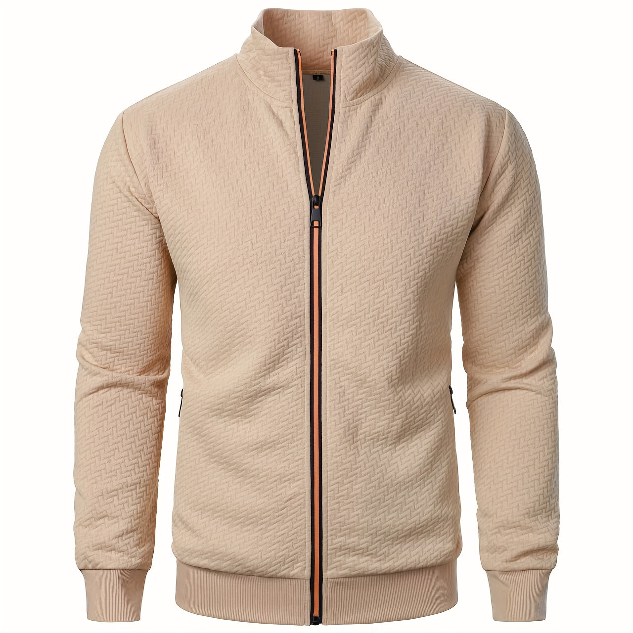 Տղամարդու առօրյա կայծակաճարմանդով ժակարդե բաճկոն, նորաձև, կանգնած օձիքով վերարկու՝ գարնանային, աշնանային և ձմեռային համար, վերնաշապիկ՝ վերնաշապիկով