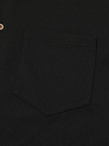 Տղամարդու առօրյա գլխարկով բաճկոն - փափուկ, շնչող պոլիեսթերից՝ կոճակներով դիզայնով և գրպաններով | Հիանալի է գարնանային, աշնանային և բացօթյա գործունեության համար, երկար թևքերով, նորաձև, ամենօրյա, հանգստի ոճով, ավանդական տարբերակով